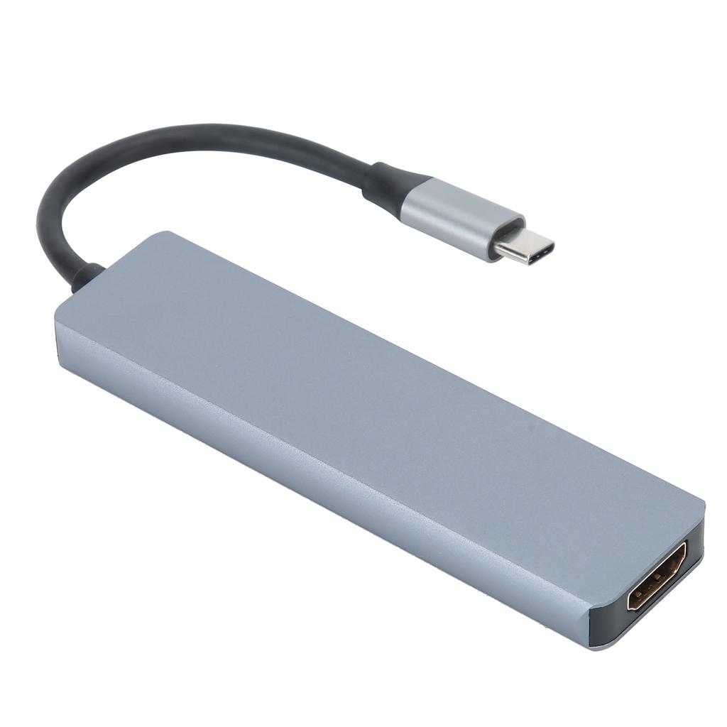 6In1 TypeC Hub Adapter TypeC to HDMI Docking Station Adapter Computer Accessory