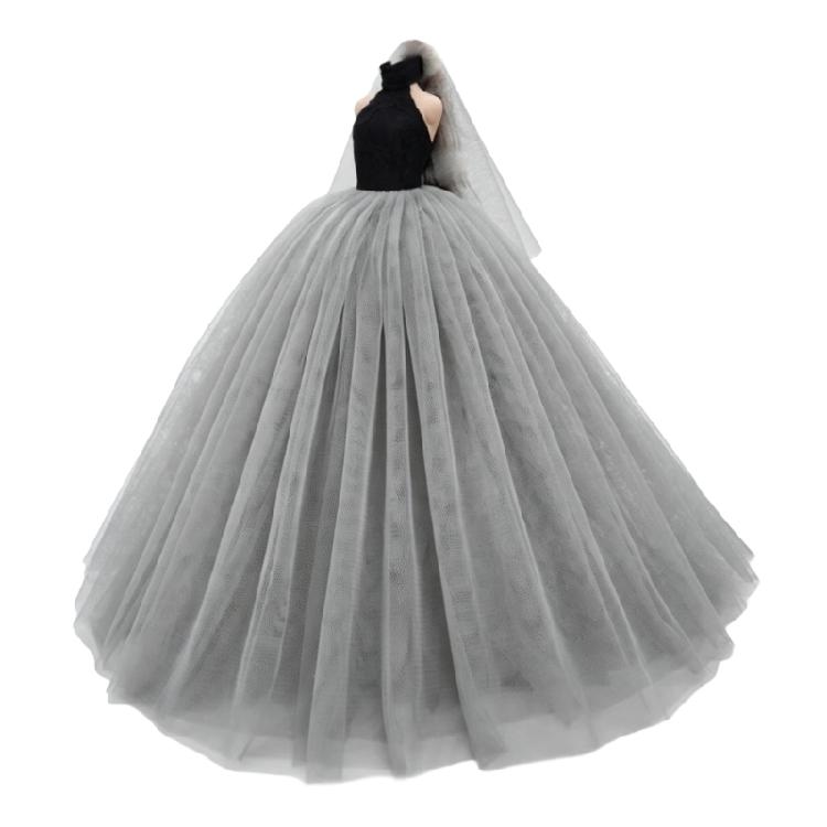 Robe de Mariée pour Poupée Jouet 1/6, Robe de Bal Formelle pour Poupée Robe du Soir avec Voile pour Collection Poupée à Articulations Sphériques Présentation et Stylisme