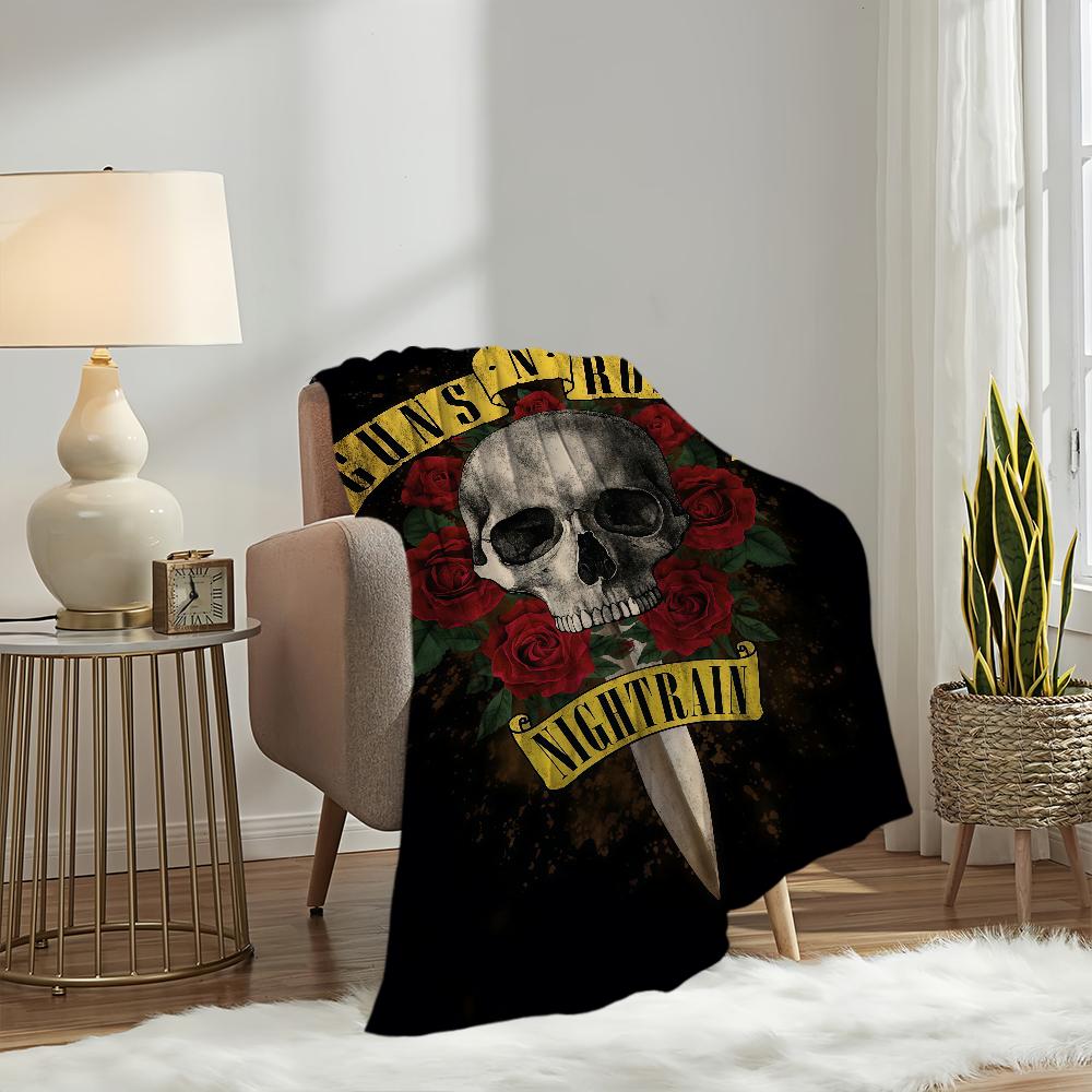 Rock Band G-GUNS N R-ROSES Blanket For Sofa Room Microfiber Bedding Blanket office Travel Gift Home