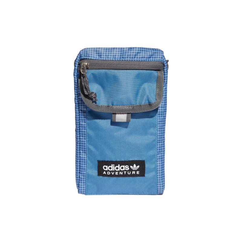 Adidas Originals Recycled Polyester Sports Bag, Cell Phone Pouch, Shoulder Bag, Crossbody Bag Unisex Blue Adidas HL6729