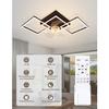 Ventilateur de plafond silencieux NETTLIFE avec éclairage LED, 3000-6500K, 6 vitesses, télécommande minuterie, chambre/salon, 68 cm