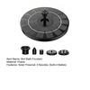 2.5W Solar Bird Bath Fountain Pump with 6 Nozzle Spray Modes