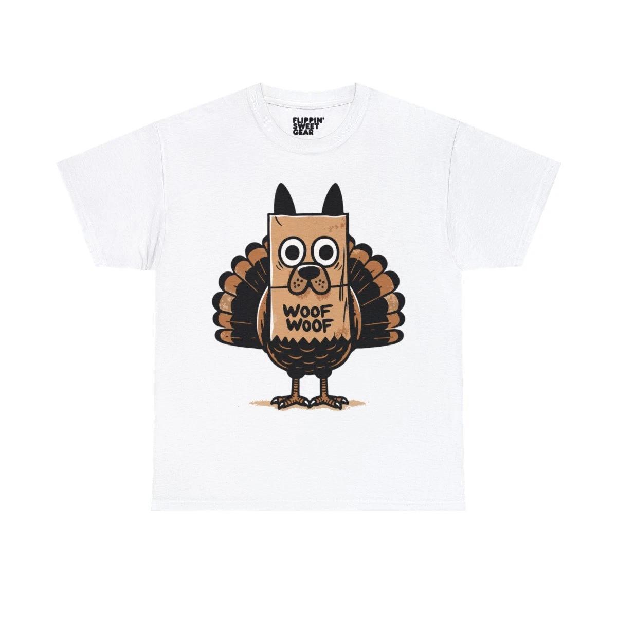 Thanksgiving Turkey Dressed As Dog Graphic Tee Shirt L
