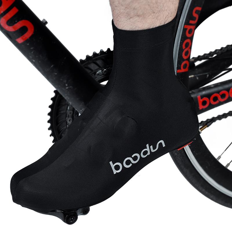 HBG Reflective Strip Cycling Shoe Cover for Men Road Bike Lock Shoe Special Long Tube Dust-proof Bike Shoe Covers 1 Pair