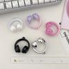 1pcs Acrylic Gradient Color Headphone Pendant Beads DIY Spacer Beads for Headbands, Bracelets, Necklaces, Stringing Accessories Perfect Holiday Gift