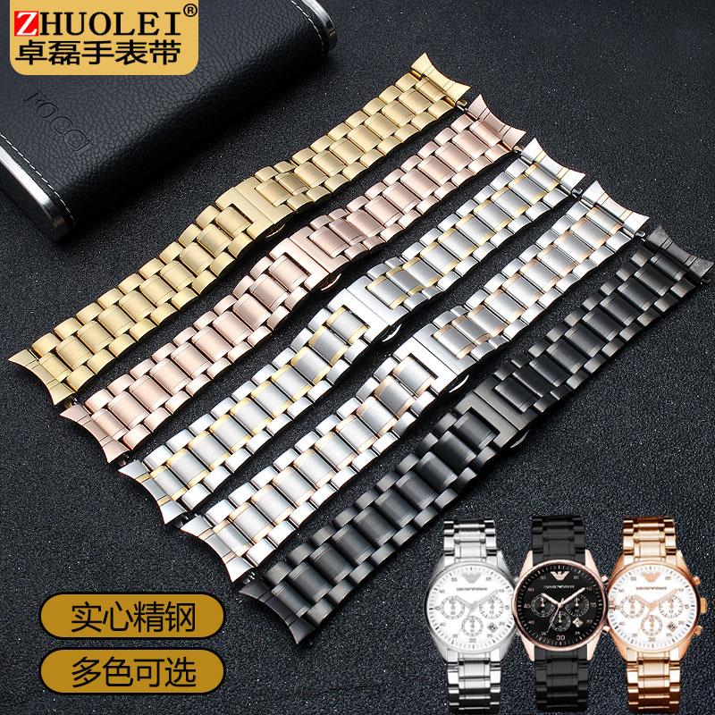 Stainless Steel Strap for Armani AR5906 AR5905 AR5890 AR5889 5858 5920 5919 Man 23mm Woman 20mm Folding Clasp Watchband Bracelet