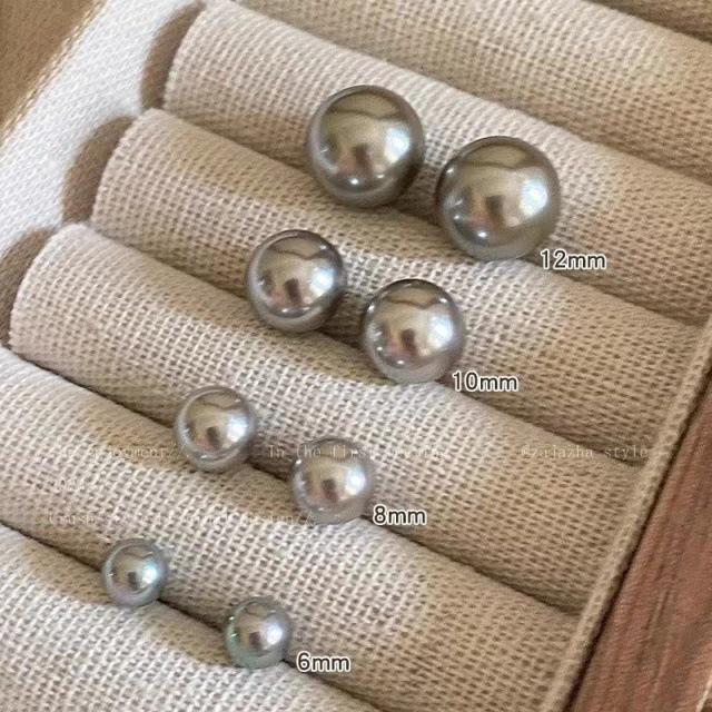 S925 Silver Needle Pearl Stud Earrings for Women
