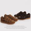 Distribution - Retro Leather German Training Shoes Women'S Spring New Velcro Casual Board Shoes Soft Sole