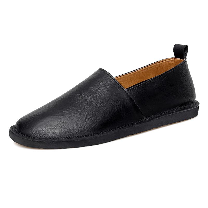 

Повседневная обувь из натуральной кожи для мужчин, роскошные брендовые официальные мужские мокасины, дышащие мокасины без застежек, для отдыха на природе, для прогулок, лодок 45 чёрный