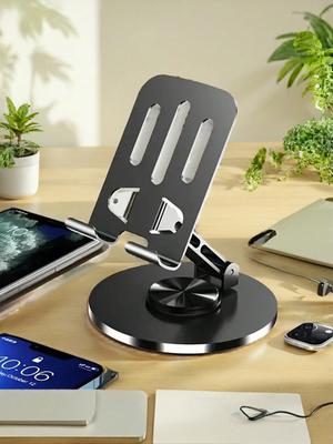 Vollmetall 360-Grad drehbarer stressabbauender Universalständer für Telefon und Tablet