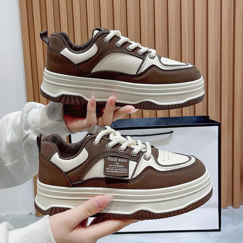 22 new spring and autumn muffin shoes heightened platform casual sports board shoes