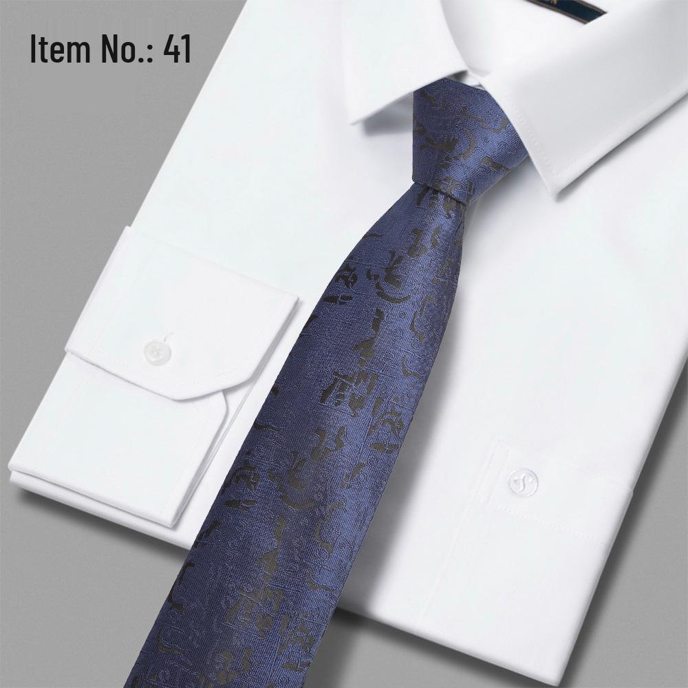 2025 New Men's 6cm Polyester Silk Business Casual Tie