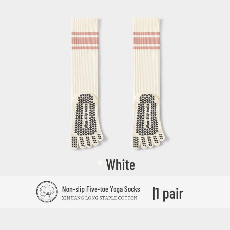 Women's Non-Slip Five-Toe Yoga & Pilates Socks - Professional Cotton Split-Toe Design