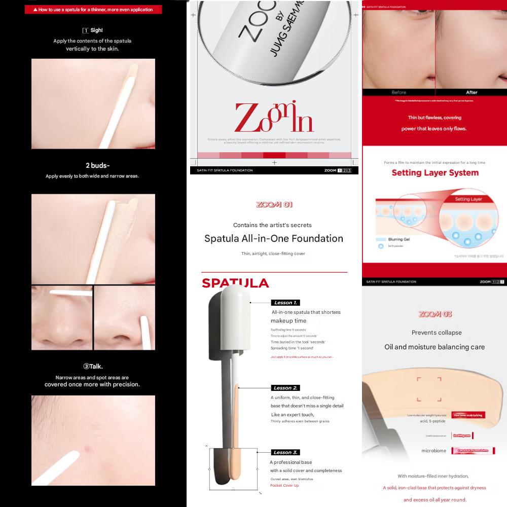 JungSaemMool Satin Fit Spatula Foundation 25 ml, Nr. 21 Aufklären, ZoomBy