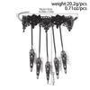 Ingemark Goth Black Lace Nail Finger Wrist Chain Rings for Women Vintage Connecting Hand Bracelet Halloween Jewelry Gift New