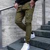 Pantalon de Sport Homme Multi-poches Taille Élastique Longueur Cheville Décontracté Confortable Pantalon de Jogging
