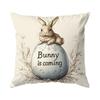 1Pc Easter Day Cushion Covers Polyester Rabbit Easter Eggs Pillow Cover For Sofa Chair Bed Car Easter Party Table Decoration