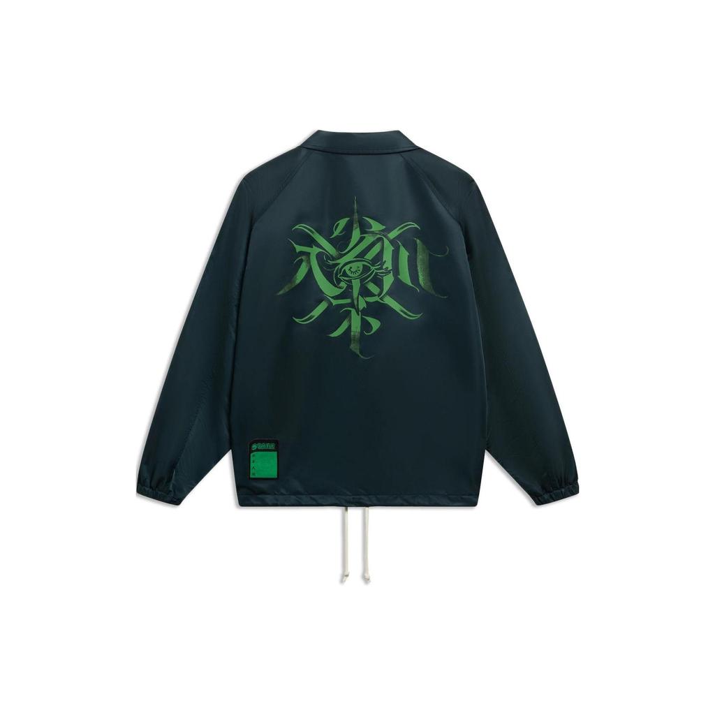 Li Ning Jackets Men's Green Lapel Moderate Other AFDSD99-1