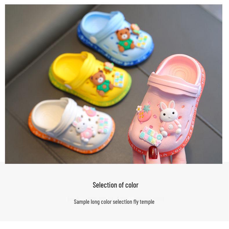 EVA Kinder Rutschfeste Sommer Hausschuhe für Innen: Weiche Crocs mit geschlossenen Zehen für Baby-Jungen & -Mädchen.