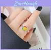 Sunflower Rotation Ring With Geometric Design For Womens Fashion Accessories