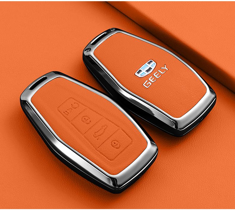 Car Key Case Fob Protector for Geely Coolray X6 X7 EX7 2024 Geometry C Emgrand UV GT GC9 Starray Accessories Keychain