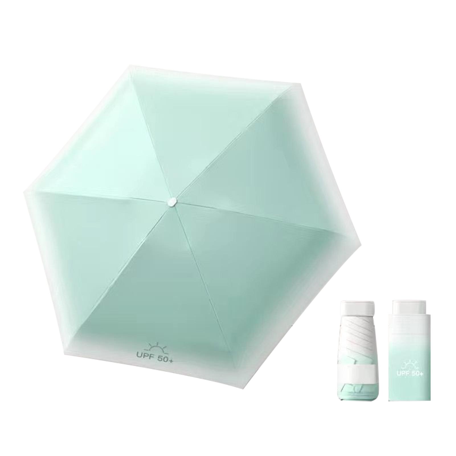 

Мини-зонты для путешествий от дождя и солнца, компактные всепогодные зонты для использования на открытом воздухе мятный зеленый