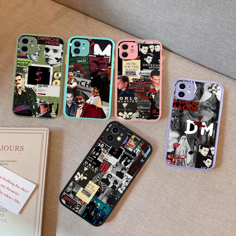 D-depeche M-mode Band Phone Case For iPhone 14 X XR XS 7 8 Plus 11 12 13 Pro MAX 13mini Matte Shockproof Case