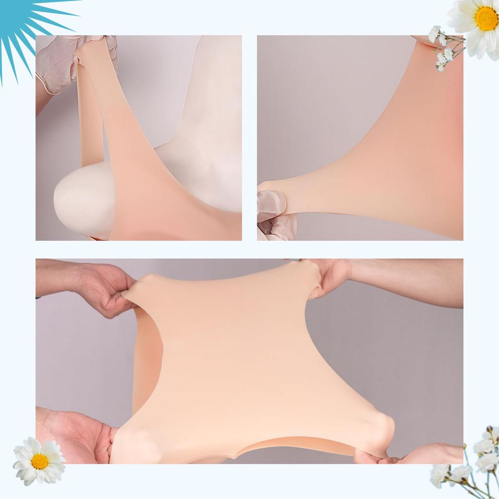 KUMIHO Silicone Low Round Perfect for Artificial Fake for and Silicone for White Skin Tone Bust, Neck, Neck, Summer, Breasts, Breasts, Crossdressing,