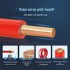 Hentong Flame Retardant Pure Copper Wire ZR-BV 1.5/2.5/4/6 Mm² Solid Single Strand for Home Decor