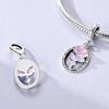 New Original Copper Charms Bead Luminous Rose Cat Planet Star Moon Pendant Fit Women Bracelet Necklace Jewelry Gift