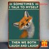 Funny Man Cave Metal Sign Sometimes I Talk To Myself Then We Both Laugh Vintage Tin Plaque Wall Decor