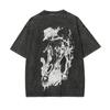 New One Piece Anime Quality TShirt Men and Women Cotton Vintage Washed Print Streetwear Gym Clothes