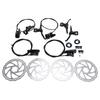 Hydraulic Disc Brake Set Lightweight Disc Piston Oil Brake Kit Aluminum Alloy Heat Dissipation Easy Alignment For