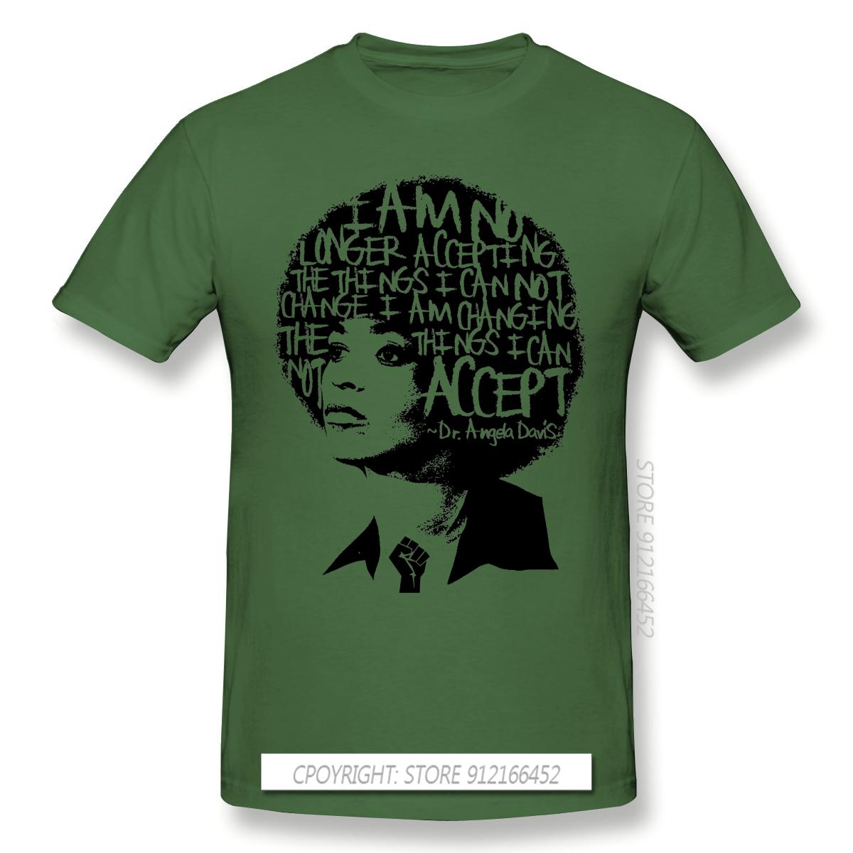 

ANGELA DAVIS SAID IT BEST Novelty Short Sleeve Man s T-Shirts Black Lives Matter Anonymous George Floyd Clothes 4XL