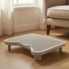 Cat Litter Tray with Grid Box Step Sand Control for Cats