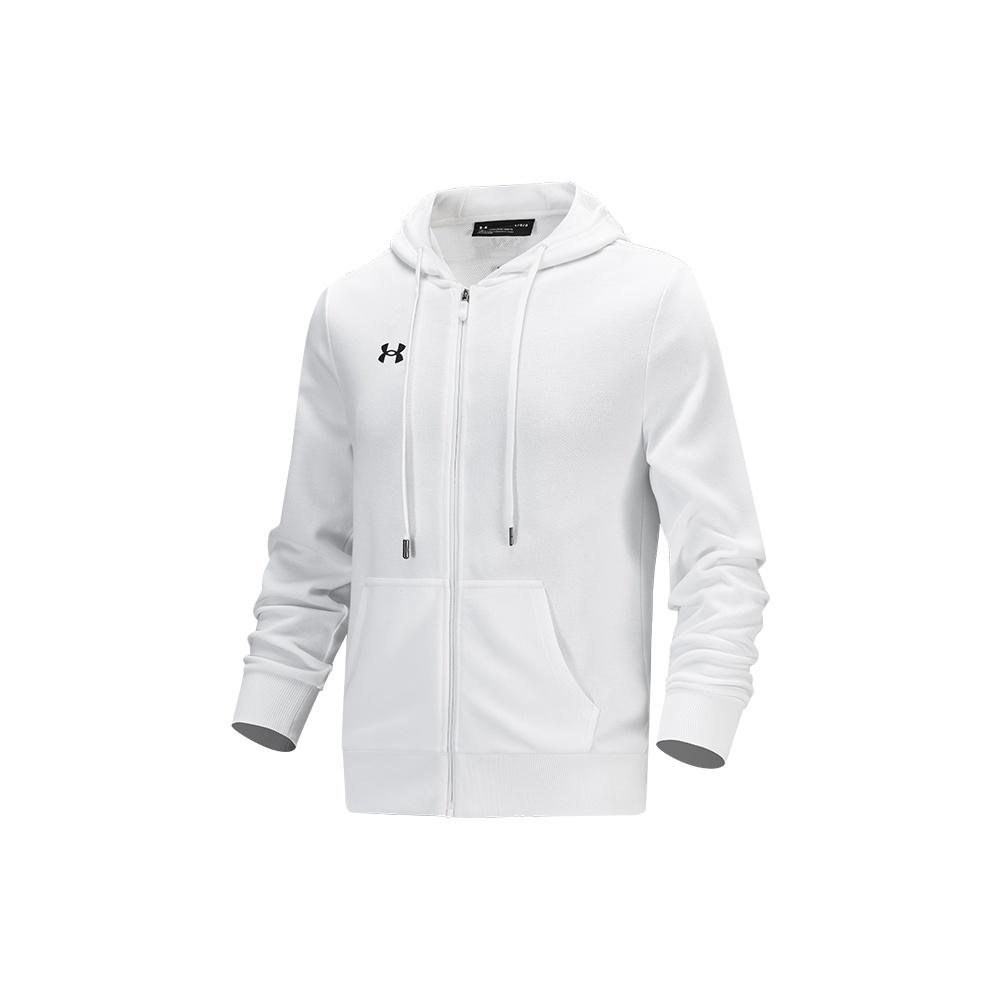Under Armour Fleece Full Zip Hoodie White Men s 21600305-100 XL