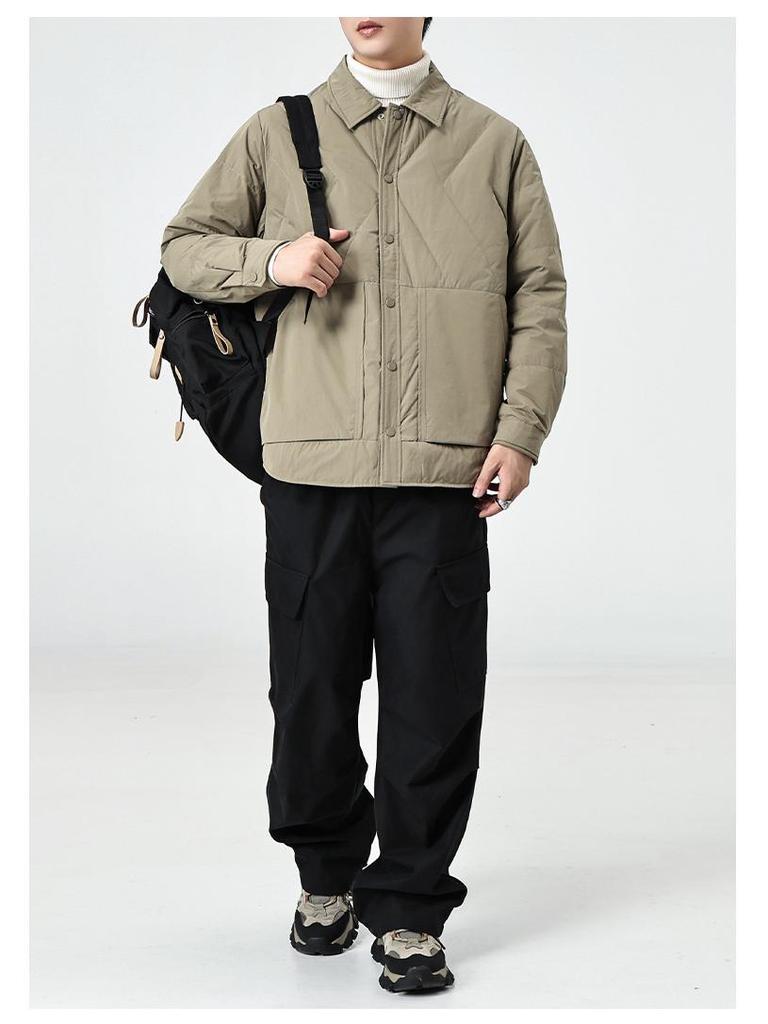 Men's Winter White Duck Down Lightweight Casual Jacket - New Loose Fit, Warm, Versatile, Trendy Style, Plus Size Available