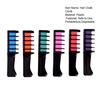 Hair Chalk Comb 6 Colors Washable Instant Hair Dye Comb Halloween Christmas Cosplay Party Disposable Temporary Hair Coloring Comb