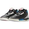 New Jordan Air Jordan 3 Anti Slip Wear Resistant Mid Top Children's Basketball Shoes Black Gray Unisex IB8968-004