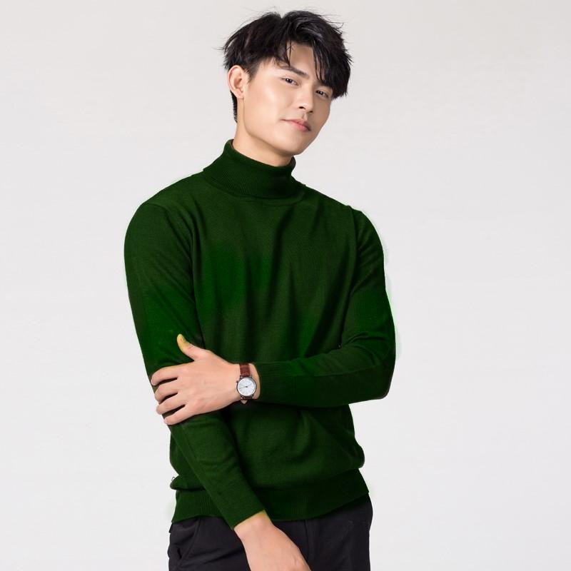 Turtleneck Men Cashmere Cotton Blend Pullover Jumper 2024 Autumn Winter Vetement Homme Ropa Hombre Pull Homme Hiver Sweater
