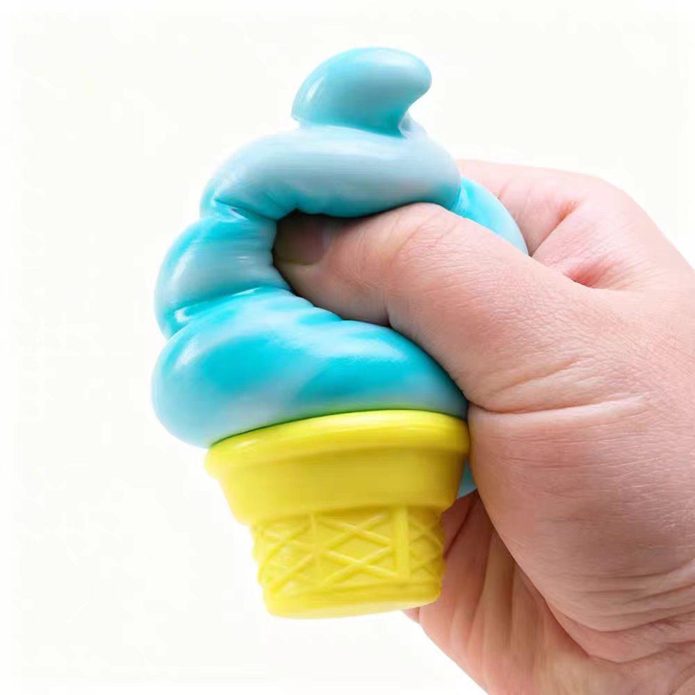 Ice Cream Cone Shaped Soft Squeeze Toy for Stress Relief