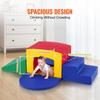 Toddler Climbing Toys Indoor, 5 Piece Climb, Crawl and Tunnel Soft Play Equipment, Foam Climbing Toys, Kids Tunnel Maze with Stairs and Ramp,Indoor