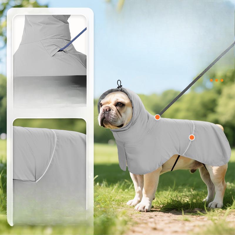 Letní oblečení na ochranu před sluncem pro domácí psy, voděodolné a větruodolné nákrčníky pro velké psy, psí oblečení a pláštěnky