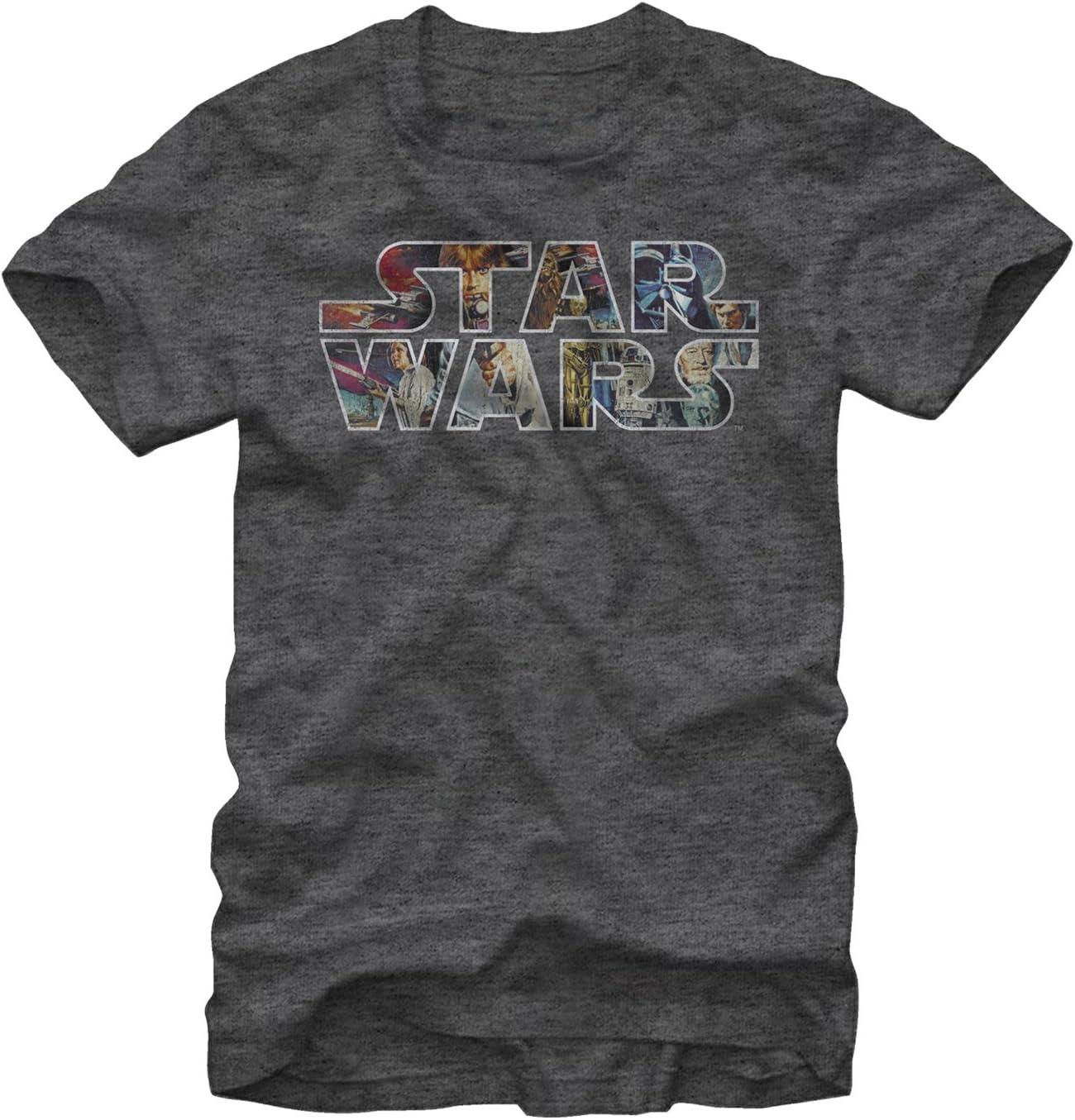 Мужская футболка Star Wars с эпичным логотипом S чёрный