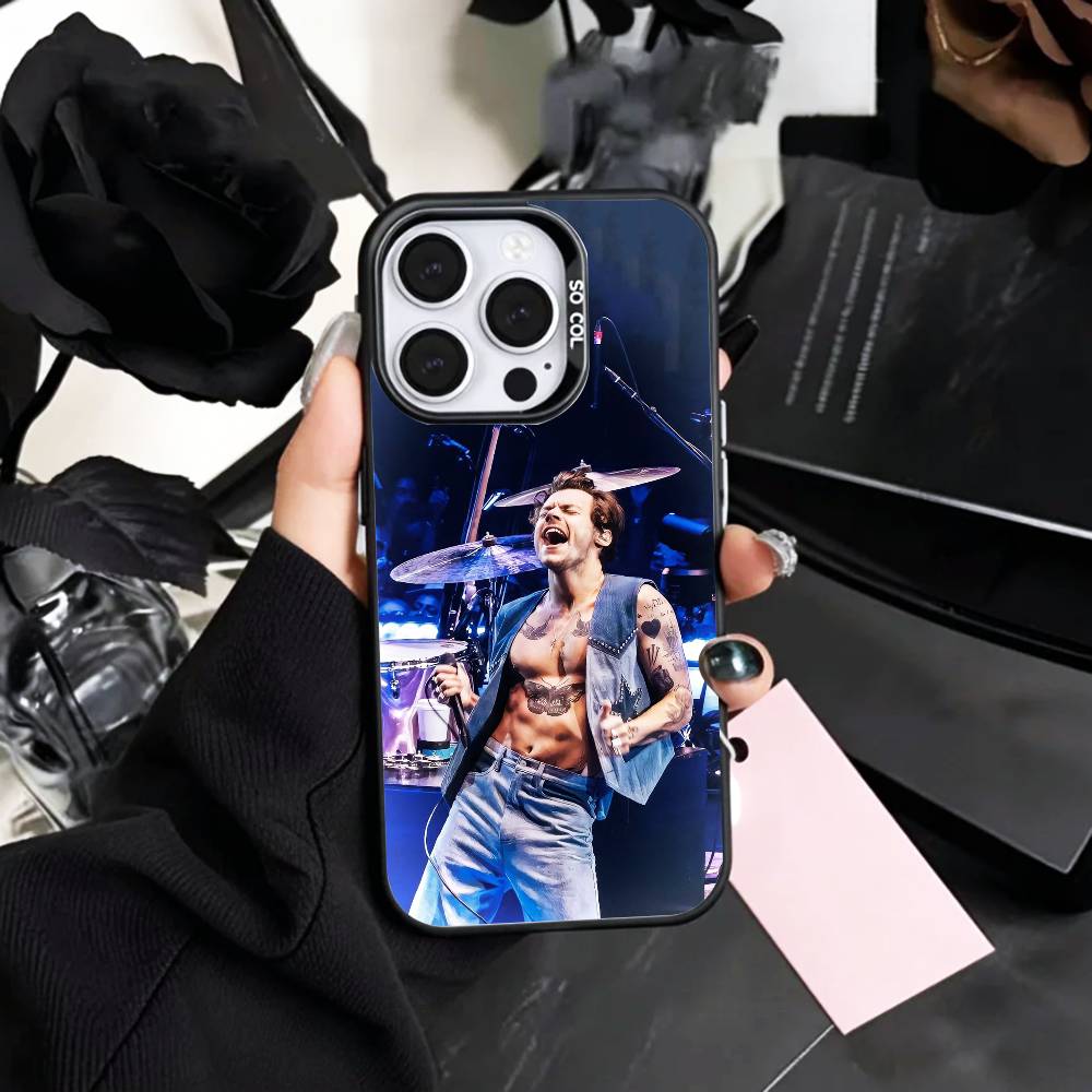 SINGER H-Harry Styles Handyhülle Für iPhone17,16,15,14,13,12,11 Plus,Pro Max Farbe Silber Beschichtet Innere Abdeckung