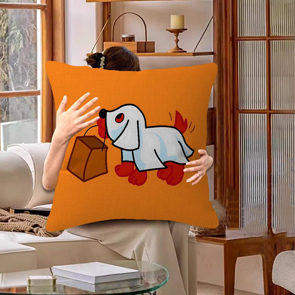 Cartoon Clifford The Big Red Dog Lucky Dragon Pillow Cover Sofa Cushion Cover Home Room Decoration Children Gift
