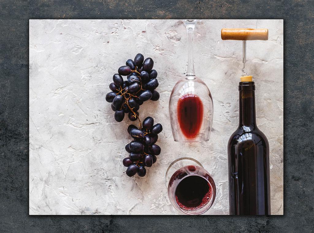 SZKLANA DESKA DO KROEJNIA 30x22 WINO