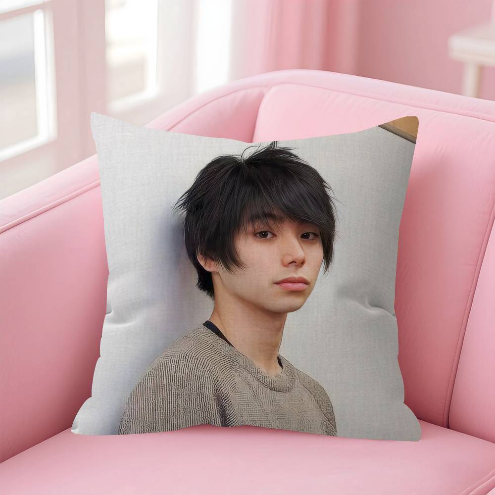 Actor NNijiro Murakami Cushion Cover Car Throw Pillow Case For Sofa Car Christmas Gift