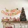 Christmas Bunting Banner Merry Christmas Decoration New Year Hanging Paper Garland for Home Navidad Decor Noel Xmas Party