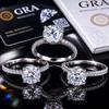 Bague solitaire en moissanite coupe brillant rond, anneau en argent sterling 925, alliance pour fiançailles, mariage et usage quotidien, bague de luxe
